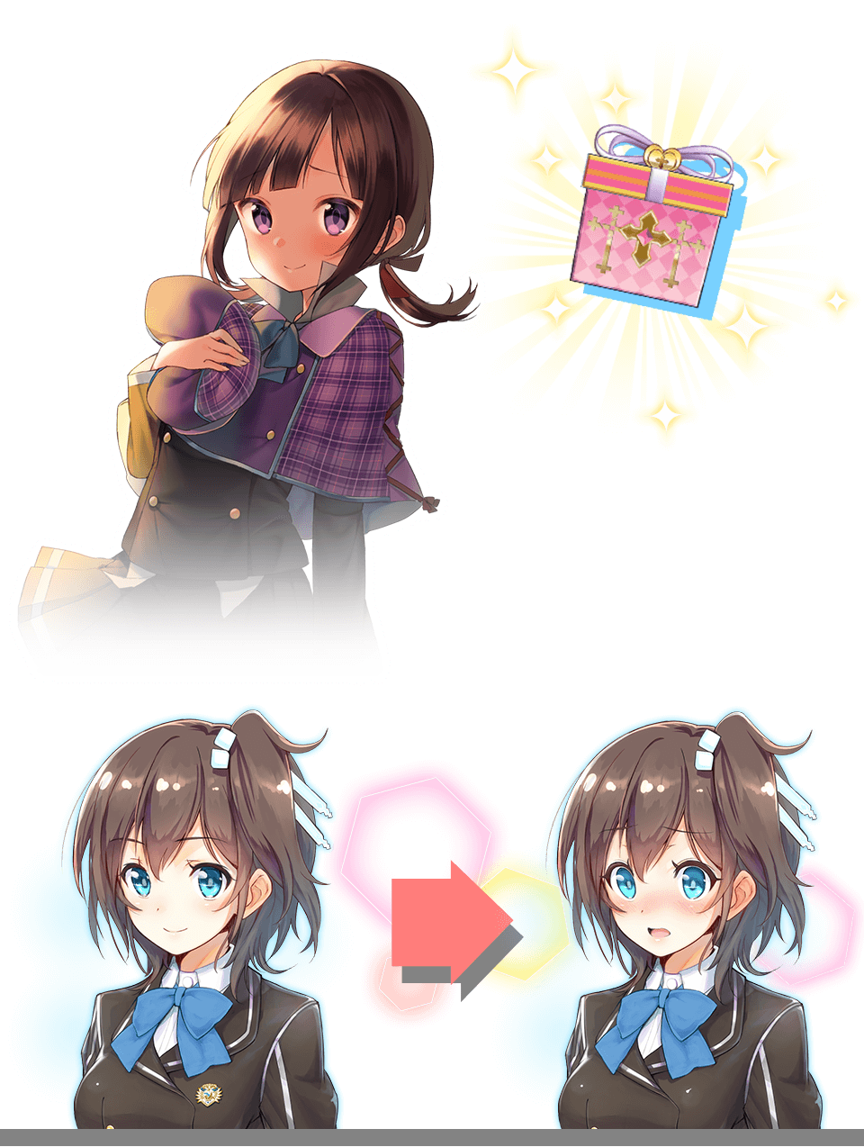 敵を倒したり、クエストで手に入るポイントを使って女の子を仲間にしよう